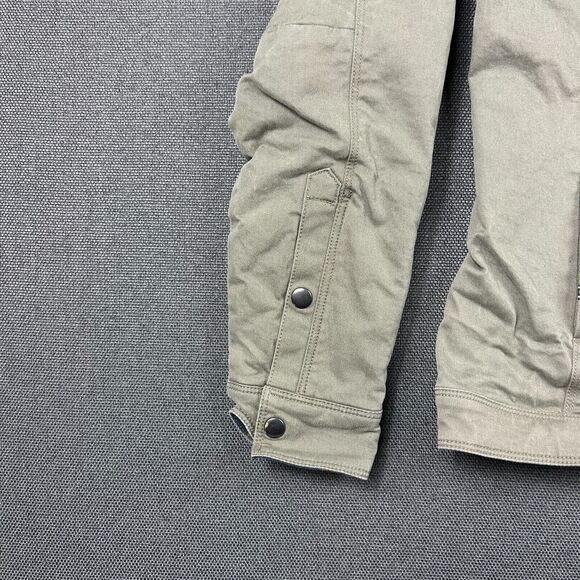 Kuhl Jacket Womens Small Flannel Lined Canvas Generatr Green Military Full Zip - Picture 2 of 10